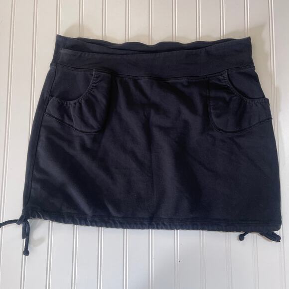 RARE Y2K Vintage Lululemon Black Skirt Neon Logo Size Womens Medium Large - Picture 1 of 7